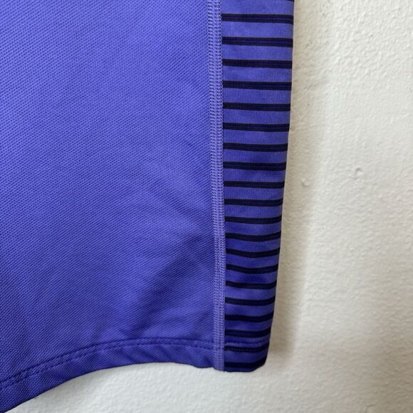 Nike Tiger Woods Polo Shirt Mens Large Purple Striped Golf TW Logo 585786-553 - Picture 7 of 15